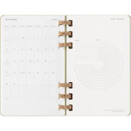 Agenda 12 Meses 2025 Académica Espiral L (13 X 21 Cm) Kiwi Tapa Dura Moleskine DHSPK5212AMWH3Y25