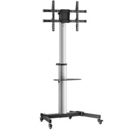 AISENS FT86TRE-197 soporte para pantalla de señalización 2,18 m (86") Negro, Plata
