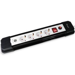 Equip Regleta con 4 Tomas + 2 USB, Cable de 1.5 m, Botón de Apagado/Encendido Precio: 15.99495975. SKU: S7802792