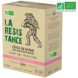 BIB 3L La Résistance Vignerons de l'Enclave Côtes du Rhône - Vino rosado del Valle del Ródano - Ecológico