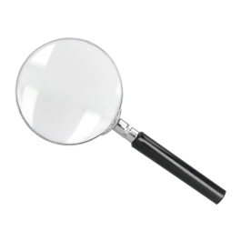 Q-connect Lupa Cristal Aro Metálico Mango Plástico Negro 75 mm 3 Aumentos