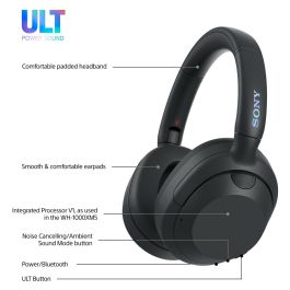 Sony WHULT900NB.CE7 Auriculares Inalámbricos Bluetooth Negros con Micrófono y Noise Cancelling Precio: 137.50000044. SKU: B1DTBFZB5Q
