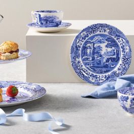 Spode Plato Pastas Blue Italian Diámetro 19 cm (4 Unidades)