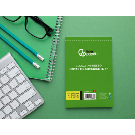 Liderpapel Talonario Notas de Expediente Cuarto Duplo Texto en Portugues
