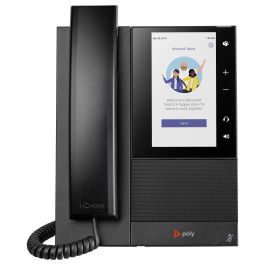 HP Poly CCX 505 Teléfono Multimedia Empresarial para Microsoft Teams (PoE) - Android 12, LCD 5", Negro, 24 Líneas, Gigabit Ethernet