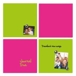 Pizarra Hogar Magnetica Nobo 36X36 Cm Rosa