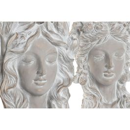 Macetero Shabby DKD Home Decor Gris 18 x 28 x 21 cm (2 Unidades) Macetero Shabby DKD Home Decor Gris 18 x 28 x 21 cm (2 Unidades)