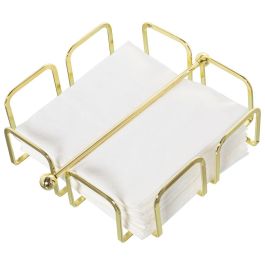 Servilletero de mesa Alexandra House Living Dorado Metal 21 x 7 x 21 cm