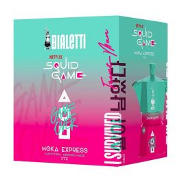 Bialetti Squid Game Cafetera Italiana Azul Rosa Aluminio 3 Tazas Moka Express
