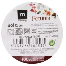 Bol de melamina Petunia 12 cm brillo - La Mediterranea (24 Unidades) Bol de melamina Petunia 12 cm brillo - La Mediterranea (24 Unidades)