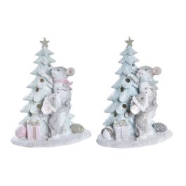 Figura Navidad Fantasia DKD Home Decor Verde Gris 8.5 x 16 x 13 cm (2 Unidades) Precio: 16.50000044. SKU: B14NXFT9KW