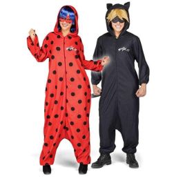 My Other Me Disfraz Ladybug Pyjamas Mono Con Capucha Peluca Antifaz Talla XS