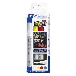Staedtler Marcador de Tiza Líquida Lumocolor 344, Estuche 4 Unidades - Colores Surtidos, 2.4 mm Precio: 11.49999972. SKU: B1FXDENAK3