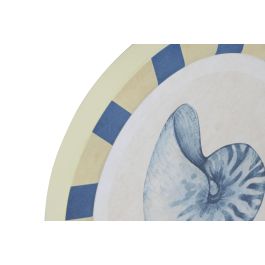 Decoracion Pared Mediterraneo DKD Home Decor Azul Blanco 3 x 30 x 30 cm (4 Unidades)