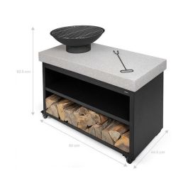 Livoo DOC329 Brasero para barbacoa sobre carro