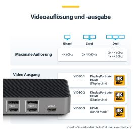 Hub USB Startech 116E-USBC-DOCK