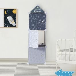 Estantería Modular 3 Cubos Azul Home Deco Kids