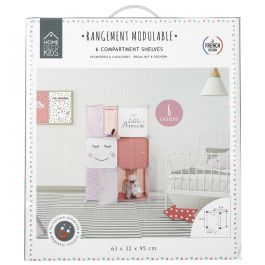 Estantería Modular 6 Cubos Rosa Home Deco Kids