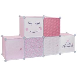 Estantería Modular 6 Cubos Rosa Home Deco Kids