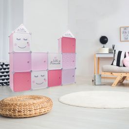 Estantería Modular 6 Cubos Rosa Home Deco Kids