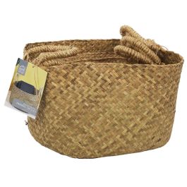 Juego De 3 Cestas Trenzadas Con Asa Home Deco Factory