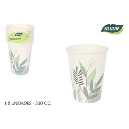 Set de 8 vasos de cartón Flora 330 cc - Algon (18 Cajas) Precio: 15.68999982. SKU: B12F9HVSAA