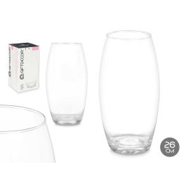 Jarrón de Cristal Abombado 26 cm Giftdecor - Transparente, 12x12x26 cm (6 Unidades) Precio: 21.78999944. SKU: B16NN669YL