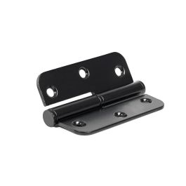 Herrajes Alk 90-65-2,5 Pernio Inoxidable Canto Redondo Derecha Negro