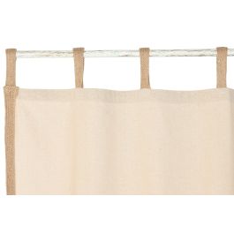 DKD Home Decor Cortina Cottage de Algodón y Yute Natural 260 x 140 cm (2 Unidades)