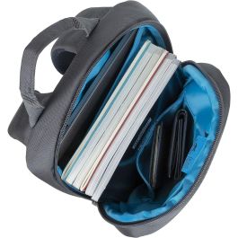 Rivacase 7561 Mochila Portátil 16 Pulgadas Alpendorf ECO Gris - Hecha de RPET, Resistente al Agua, Compartimento para Portátil