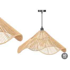 Giftdecor Lámpara de Techo Colgante con Diseño de Vuelo y Cuerda, 59 cm, Metal y Papel en Color Negro y Natural, Casquillo E27 (Set de 4) Precio: 92.9900004. SKU: B1B7A78S2R