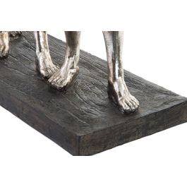 DKD Home Decor Figura Escultórica Decorativa Moderna de Resina Plateada "Evolución Hombre" para Hogar 18x42x55 cm