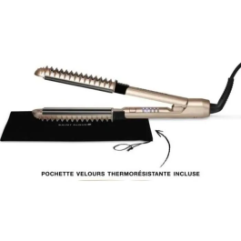 Saint Algue Demeliss XCURLER 3965 Plancha de Pelo Profesional con Placas de Cerámica, 5 Temperaturas, Color Dorado