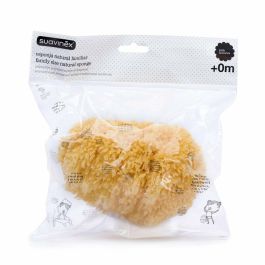 Suavinex Esponja Natural Grande para Baño de Bebé y Familia, Materiales 100% Naturales, Suave y Absorbente