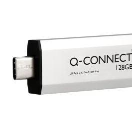 Q-connect Memoria USB 128 GB 3.2 Tipo C Flash Drive Plateado
