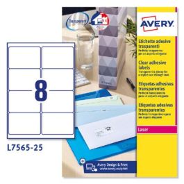 Paquete 25 Hojas Etiquetas Transparentes Quickpeel-Impresoras Láser 99,1X67,7 Mm Avery L7565-25 Precio: 46.2099. SKU: B12TVNAFCT