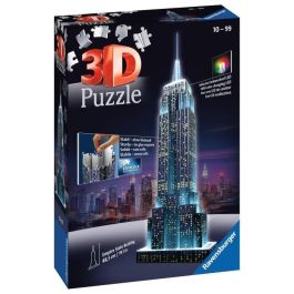 Ravensburger Puzzle 3D Empire State Building Edición Noche con Iluminación LED de Colores 216 Piezas para +12 años Ravensburger Puzzle 3D Empire State Building Edición Noche con Iluminación LED de Colores 216 Piezas para +12 años