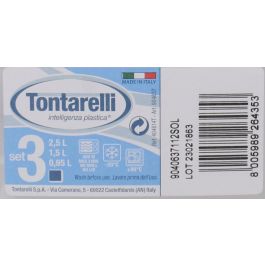 Set 3 Fiambreras Cuadradas Tontarelli 1L, 1.5L, 2.5L Blanco (20 Cajas) Set 3 Fiambreras Cuadradas Tontarelli 1L, 1.5L, 2.5L Blanco (20 Cajas)