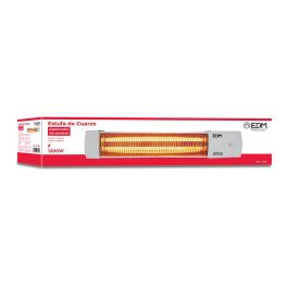 Edm Estufa de baño de cuarzo modelo marfil 600-1200w orientable, 2 barras de cuarzo, reflector pulido, kit de montaje, 57x10x10,5 cm, ref. 07904