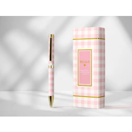 Belius Picnic Bolígrafo Rosa Dorado Tinta Azul Caja de Diseño