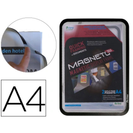 Djois Marco Porta Anuncios DIN A4 con 4 Bandas Magnéticas en el Dorso, Negro, Pack de 2 Unidades Precio: 17.5000001. SKU: B14BVLKVJK