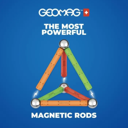 Geomag EcoFriendly 52 uds Juego Construcción Magnética 16 Barras 16 Esferas 20 Paneles a partir de 5 años