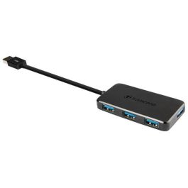 Transcend HUB2 Stick USB-HUB 4 Puertos USB 3.0 sin Adaptador de Corriente