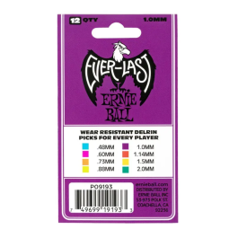 Ernie Ball Púas Everlast Púrpura 1,00 Mm - 12 Unidades