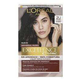L'Oréal Paris #2u Excellence Nudes Tinte de Pelo Darkest Brunette, Cobertura Total de Canas, Sin Amoniaco 5u