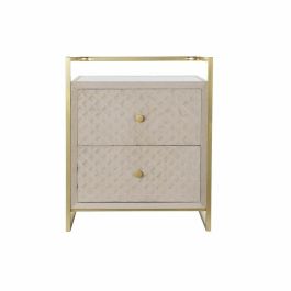 Mesita Auxiliar Glam DKD Home Decor Beige Dorado 35 x 75 x 60 cm