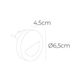 Edm Piloto Noche LED Redondo con Visera y Sensor Crepuscular 0,5W 5lm 4000K Blanco Frío Luz Día 220-240V IP20 Ø6,5x4,5cm