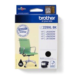 Brother LC-229XLBK Cartucho de Tinta Negra Original para Impresoras Brother MFC-J5720DW MFC-J5620DW MFC-J5320DW con Rendimiento de 2400 Páginas