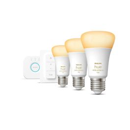 Kit de inicio de bombilla LED inteligente PHILIPS Hue White Ambiance - E27 x3 y control remoto Hue Precio: 134.50000025. SKU: S7808914