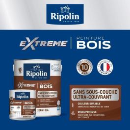 RIPOLIN Pintura para Madera Satinada Alta Protección 10 años que Protege y Magnifica tu Madera - Gris Abedul